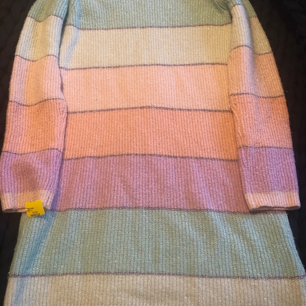 Pastel stripe shimmer sweater size XS or Small - Picture 5 of 13